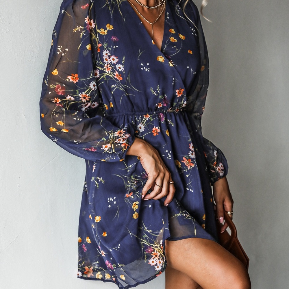 Floral Navy Dress